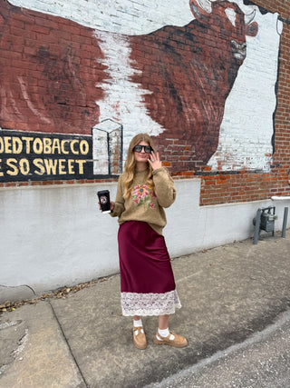 Liv Needlepoint Knit Sweater