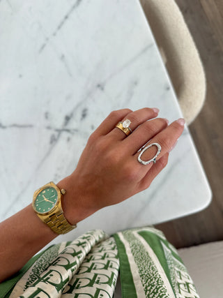 Sophie Hammered Oval Ring