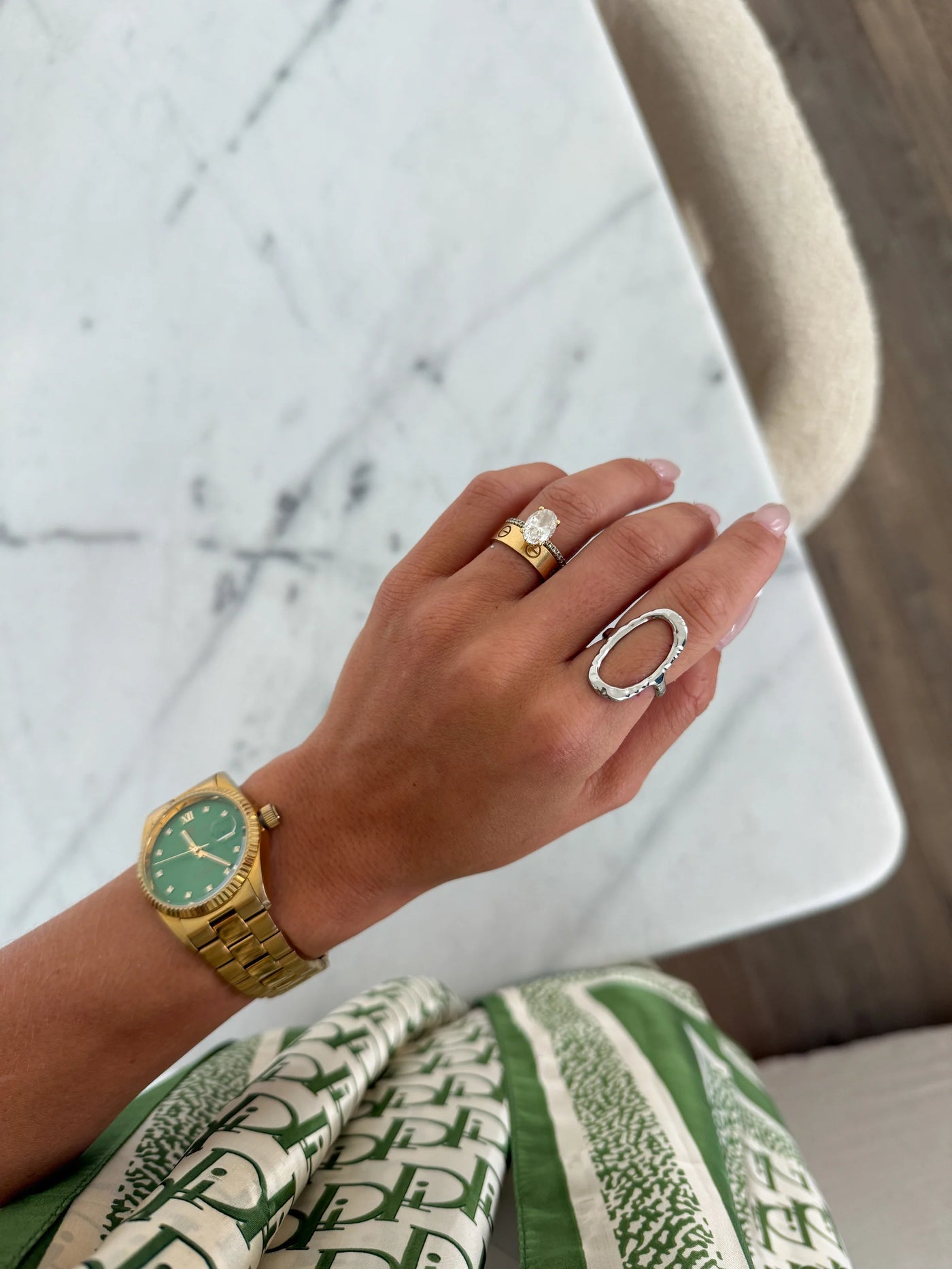 Sophie Hammered Oval Ring