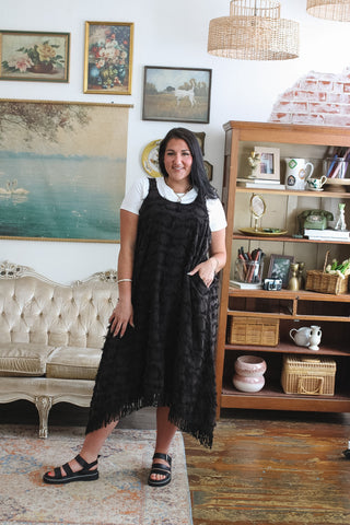 Hattie Fringe Midi Dress