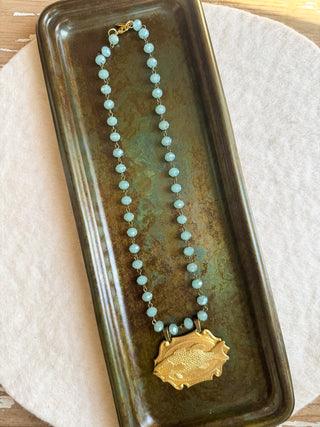 Ricky Vintage Fish Medallion Necklace