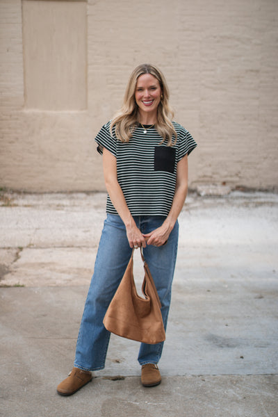 Coraline Striped Boxy Top