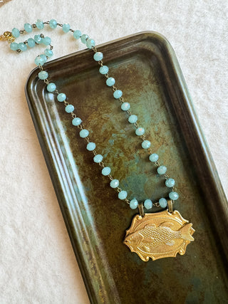 Ricky Vintage Fish Medallion Necklace