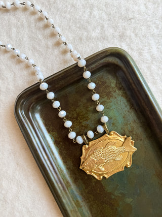 Ricky Vintage Fish Medallion Necklace
