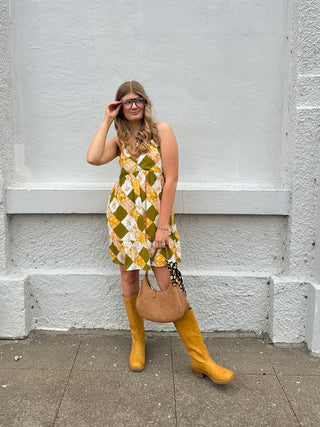 Poppy Patchwork Mini Dress