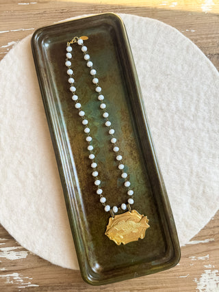 Ricky Vintage Fish Medallion Necklace