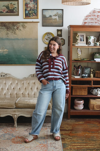 Weston Stripe Hooded Cardigan