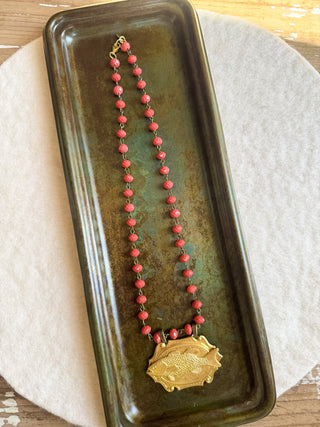 Ricky Vintage Fish Medallion Necklace