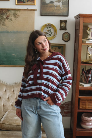 Weston Stripe Hooded Cardigan