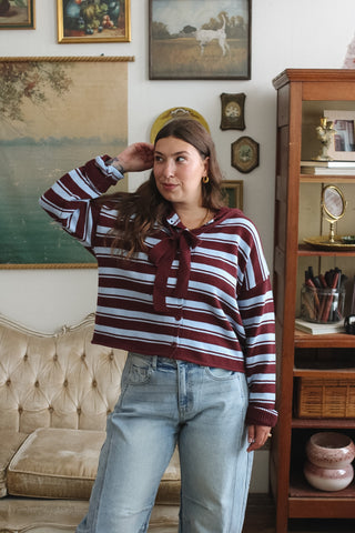 Weston Stripe Hooded Cardigan