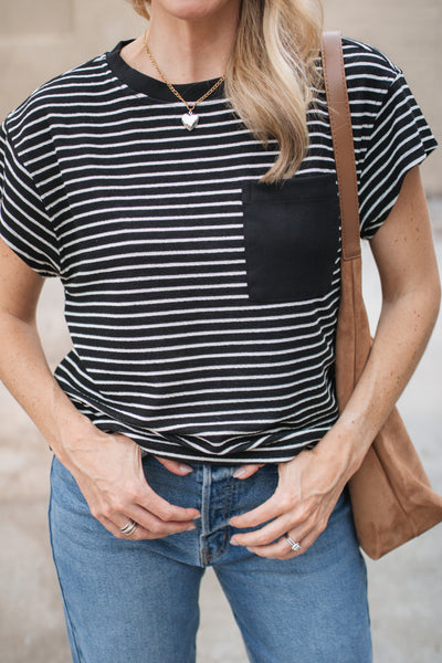 Coraline Striped Boxy Top