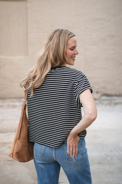 Coraline Striped Boxy Top