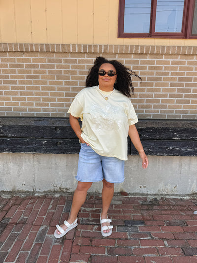 Mae Embroidered Short Sleeve Tee