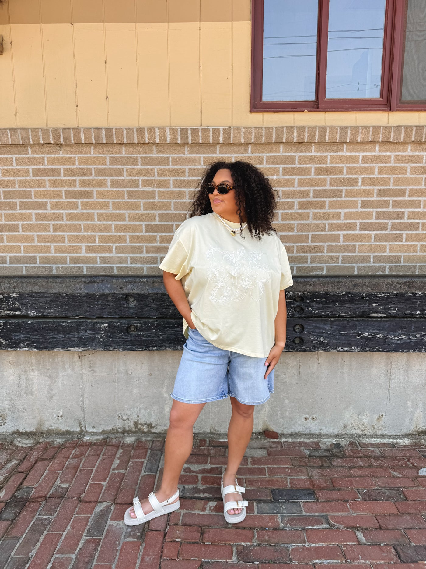 Mae Embroidered Short Sleeve Tee
