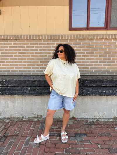 Mae Embroidered Short Sleeve Tee