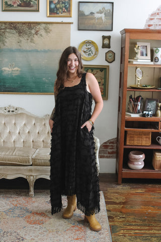 Hattie Fringe Midi Dress
