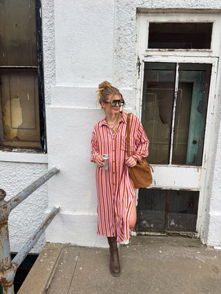 Ryder Striped Button Down Dress