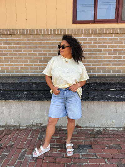 Mica | Super High Rise Relaxed Denim Shorts
