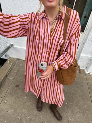 Ryder Striped Button Down Dress