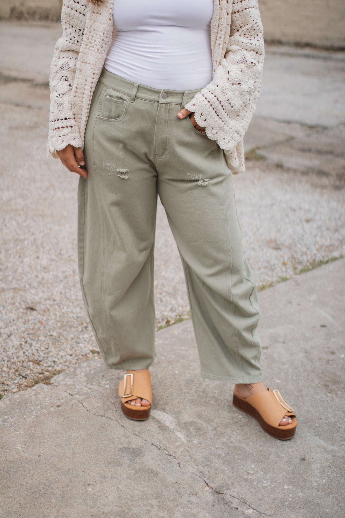 Sadie Vintage Washed Barrel Jeans