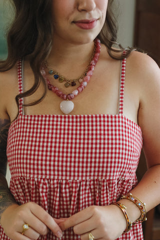Hannah Gingham Midi Dress