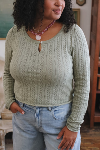 Ellis Long Sleeve Pointelle Shirt