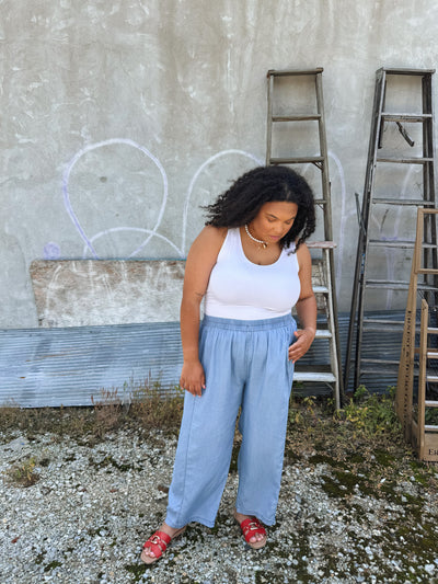 Danielle Relaxed Washed Denim Pants