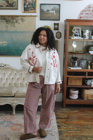 Poppy Floral Embroidered Denim Jacket