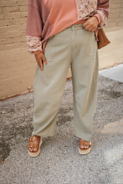 Sadie Vintage Washed Barrel Jeans