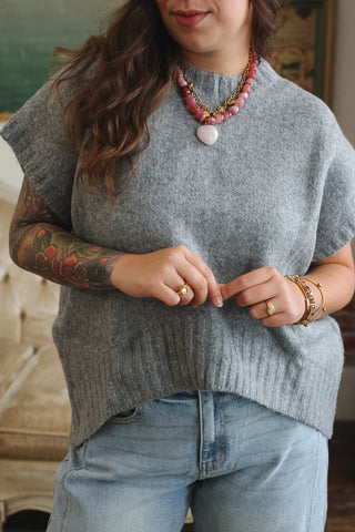 Sloan Cap Sleeve Pull Over Sweater