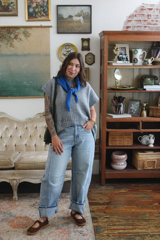 Sloan Cap Sleeve Pull Over Sweater