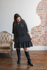 Beckett Floral Applique Tee Dress