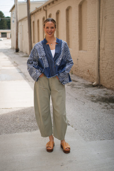 Sadie Vintage Washed Barrel Jeans