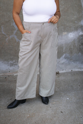 Reagan Striped Denim Pants