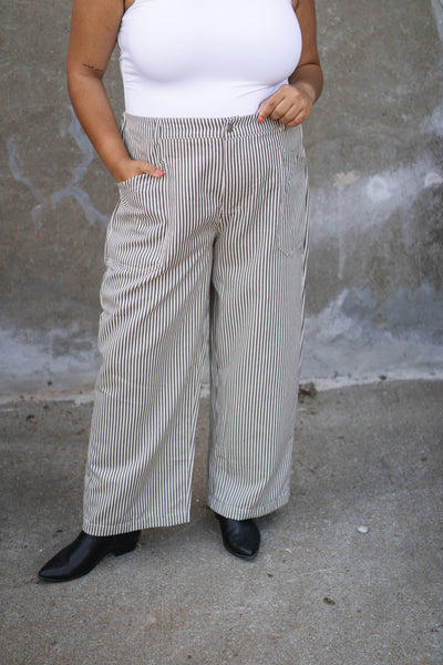 Reagan Striped Denim Pants