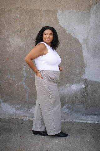 Reagan Striped Denim Pants