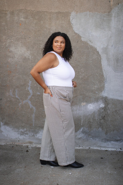 Reagan Striped Denim Pants
