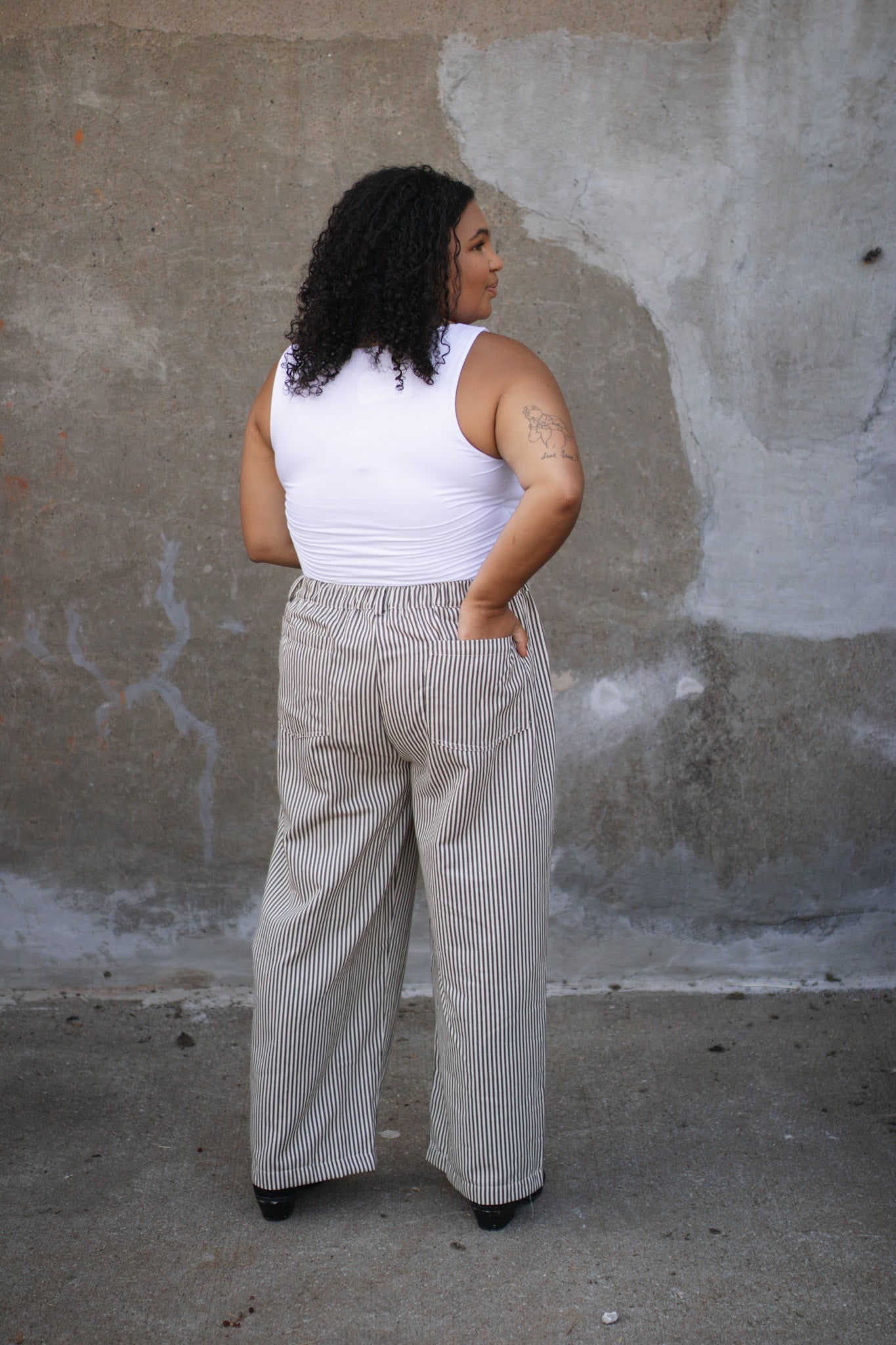 Reagan Striped Denim Pants