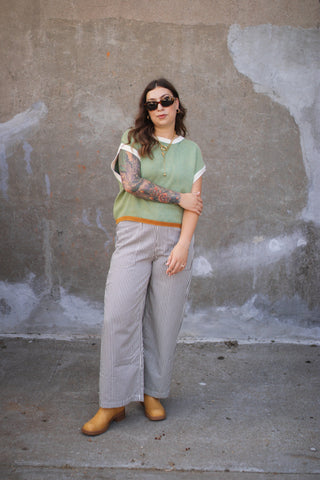 Reagan Striped Denim Pants