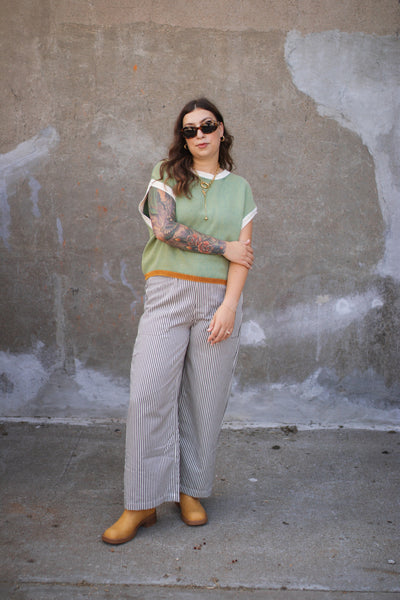 Reagan Striped Denim Pants