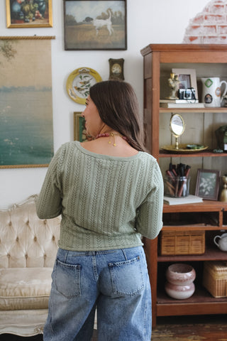 Ellis Long Sleeve Pointelle Shirt