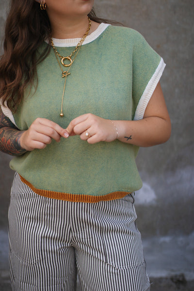 Sybil Mineral Washed Sleeveless Sweater