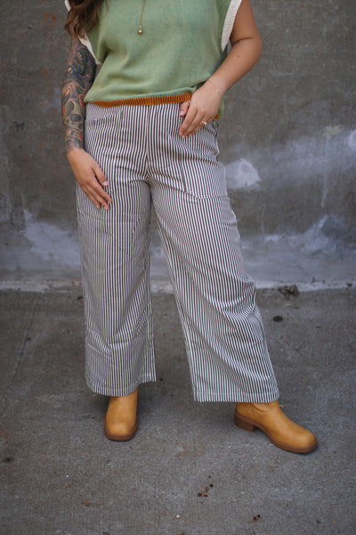 Reagan Striped Denim Pants