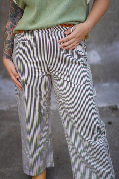 Reagan Striped Denim Pants