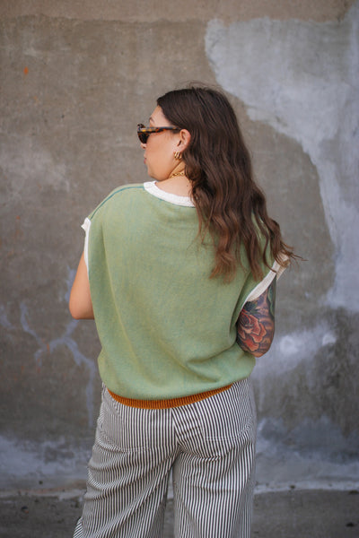 Sybil Mineral Washed Sleeveless Sweater