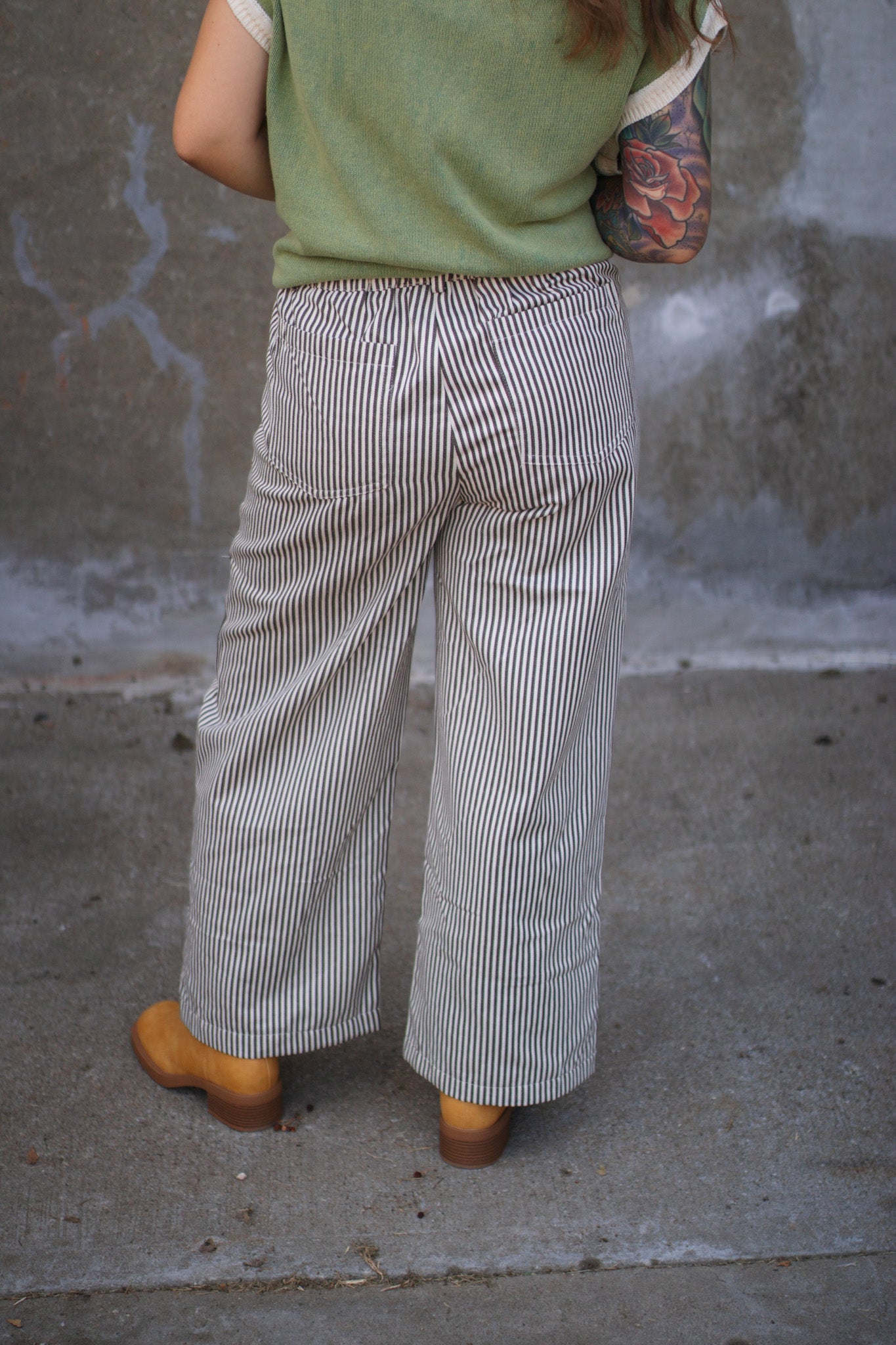 Reagan Striped Denim Pants