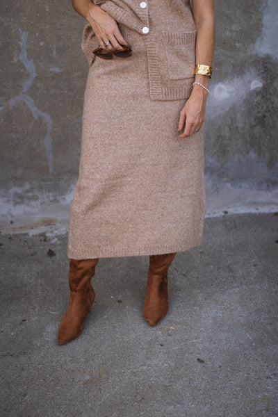 Millie Button Down Skirt Sweater Set