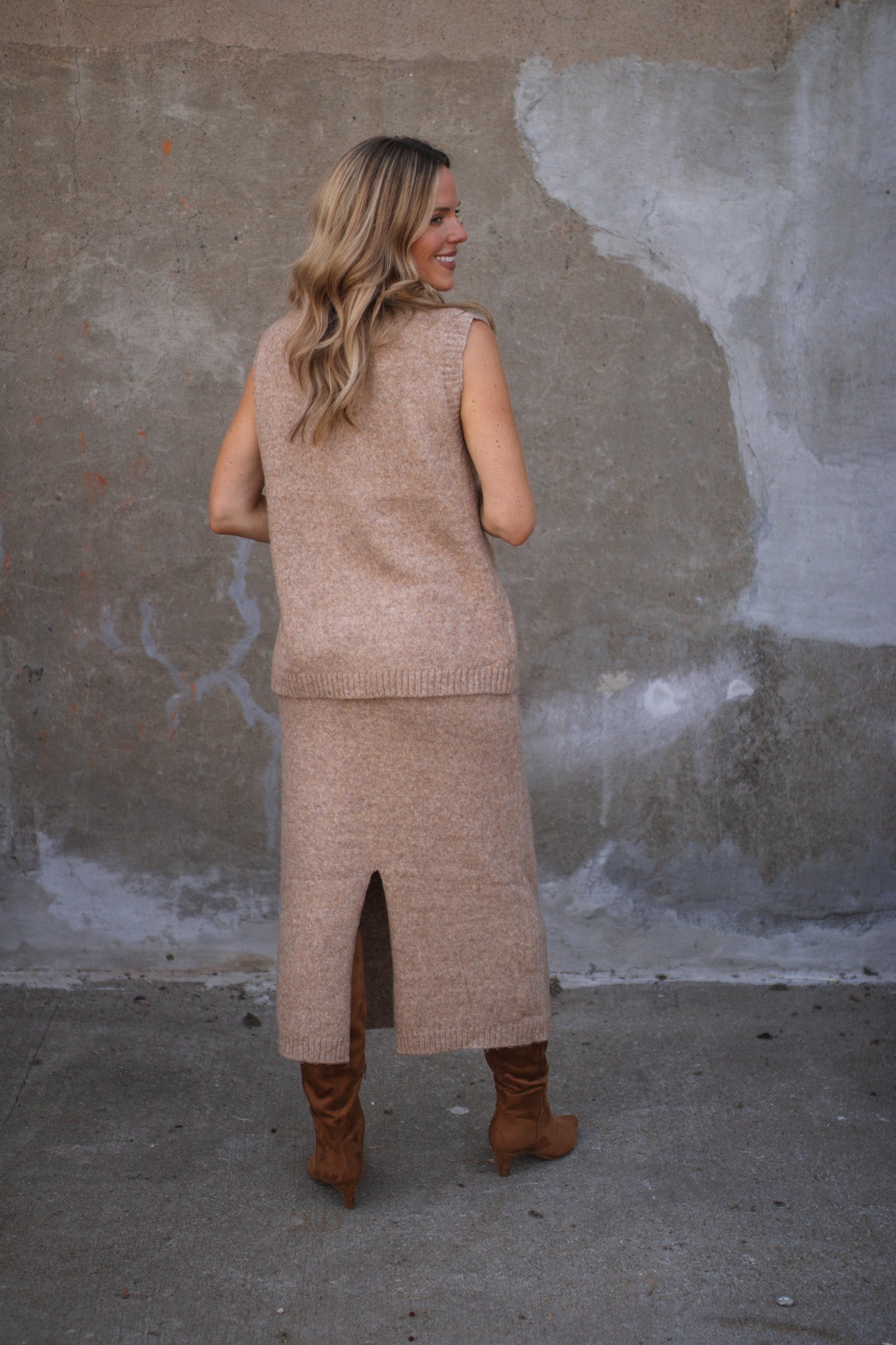 Millie Button Down Skirt Sweater Set