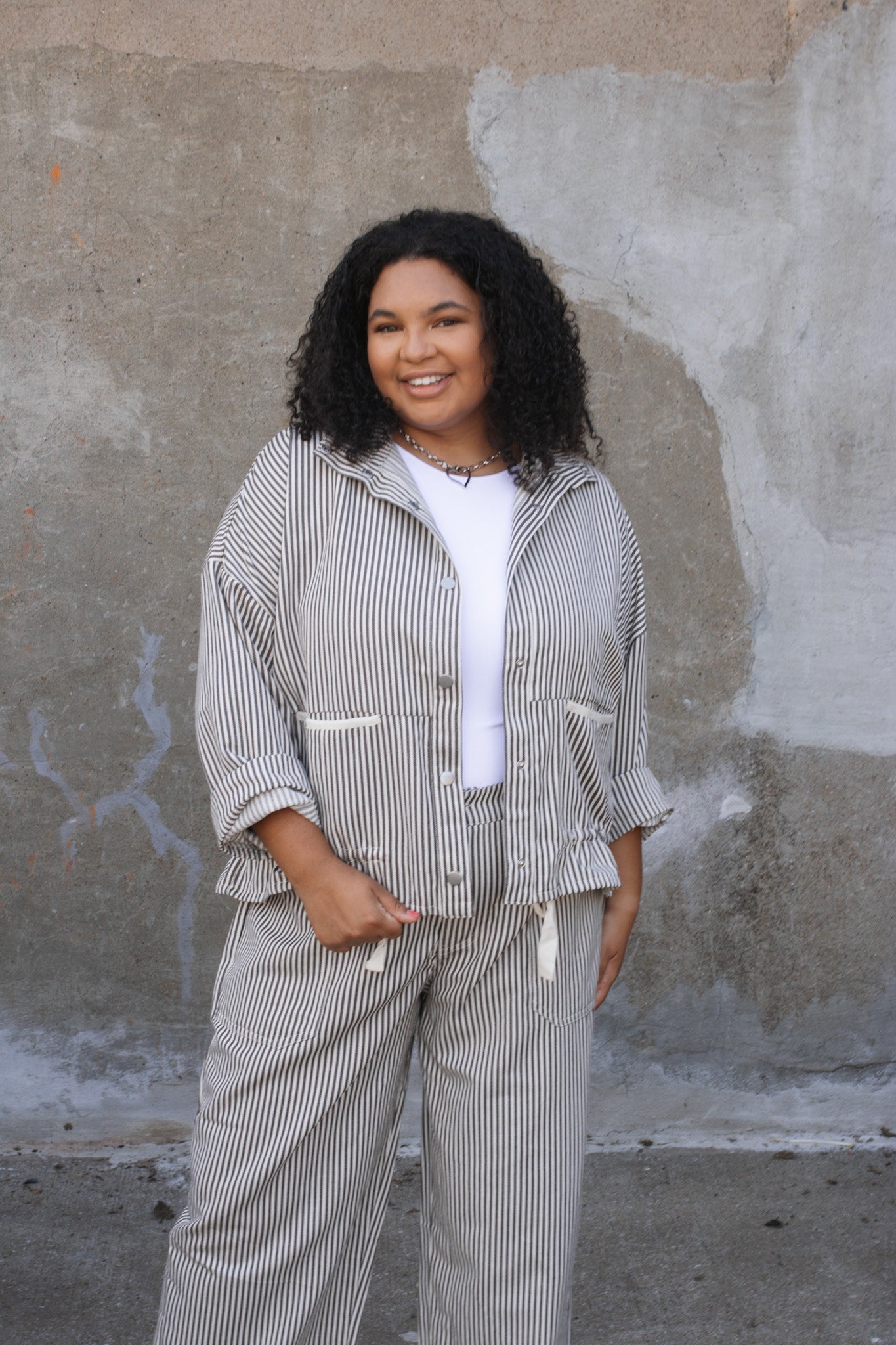 Hattie Striped Barn Jacket
