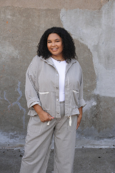 Hattie Striped Barn Jacket